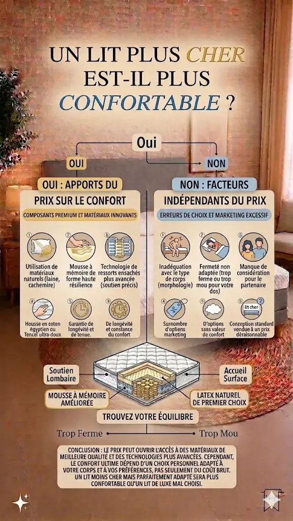 Plus un lit est cher et plus il est confortable ?